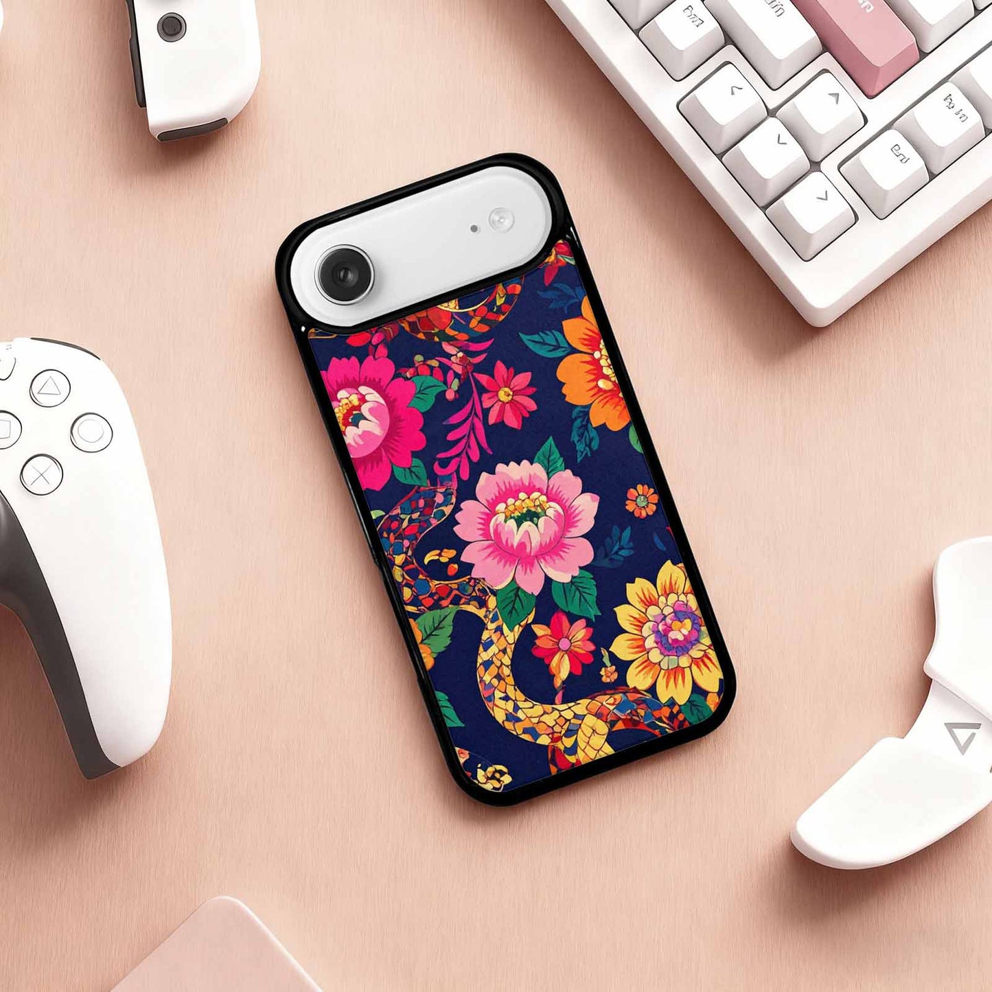 iPhone 17 Air Case — Floral Snake Print Floral, Customized Protective Case