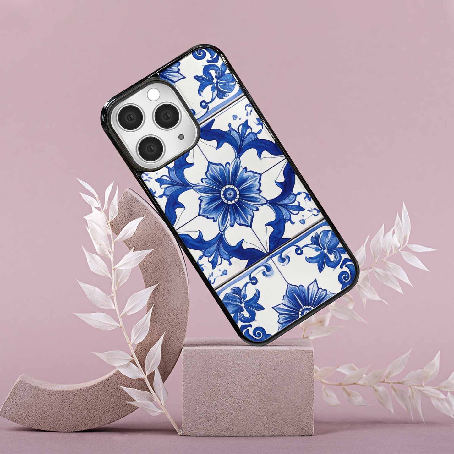 iPhone 15 Pro Max Case — Talavera Tile Floral Custom, Custom Print Case Cover