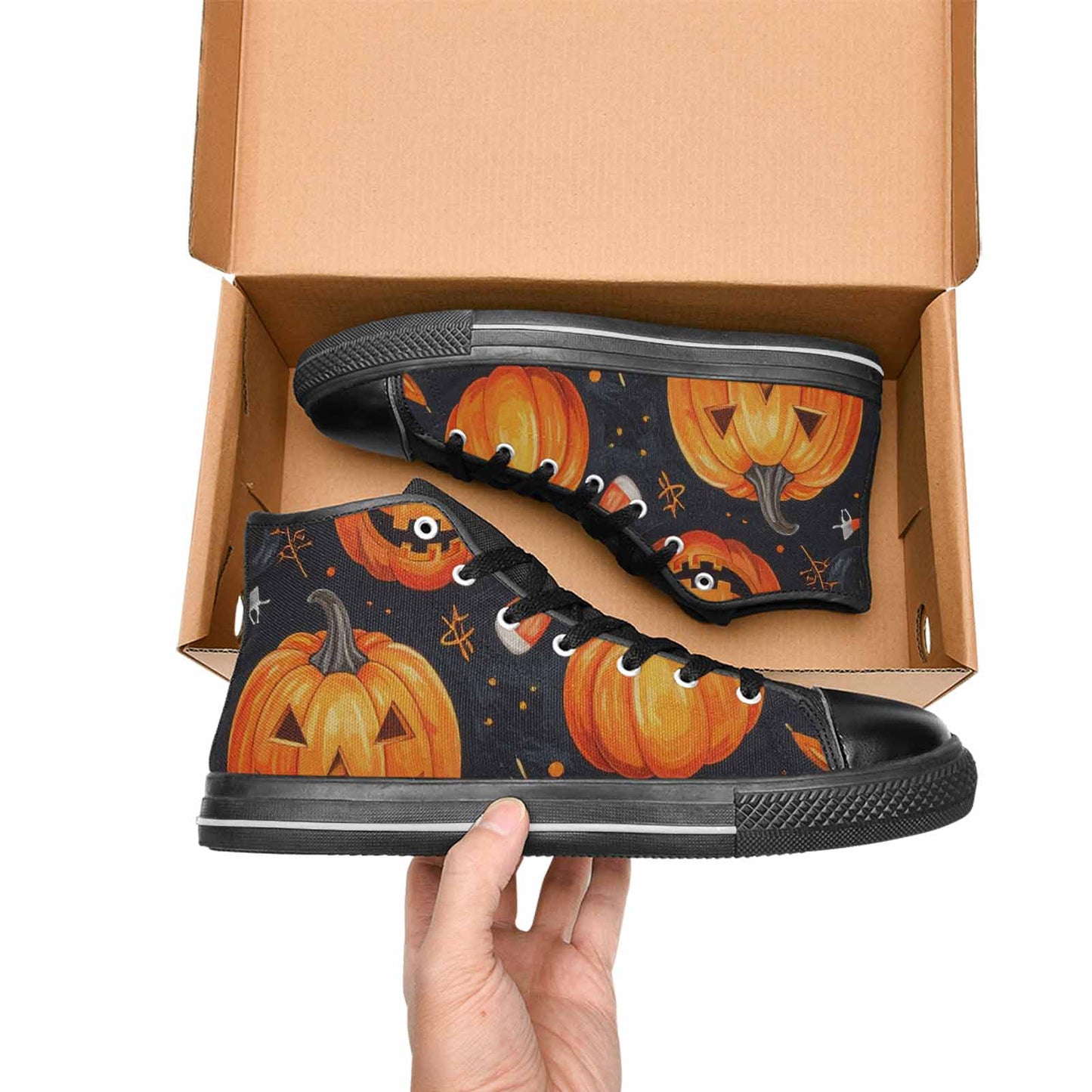 WOMEN'S Halloween High Top Canvas Surreal Sneakers
