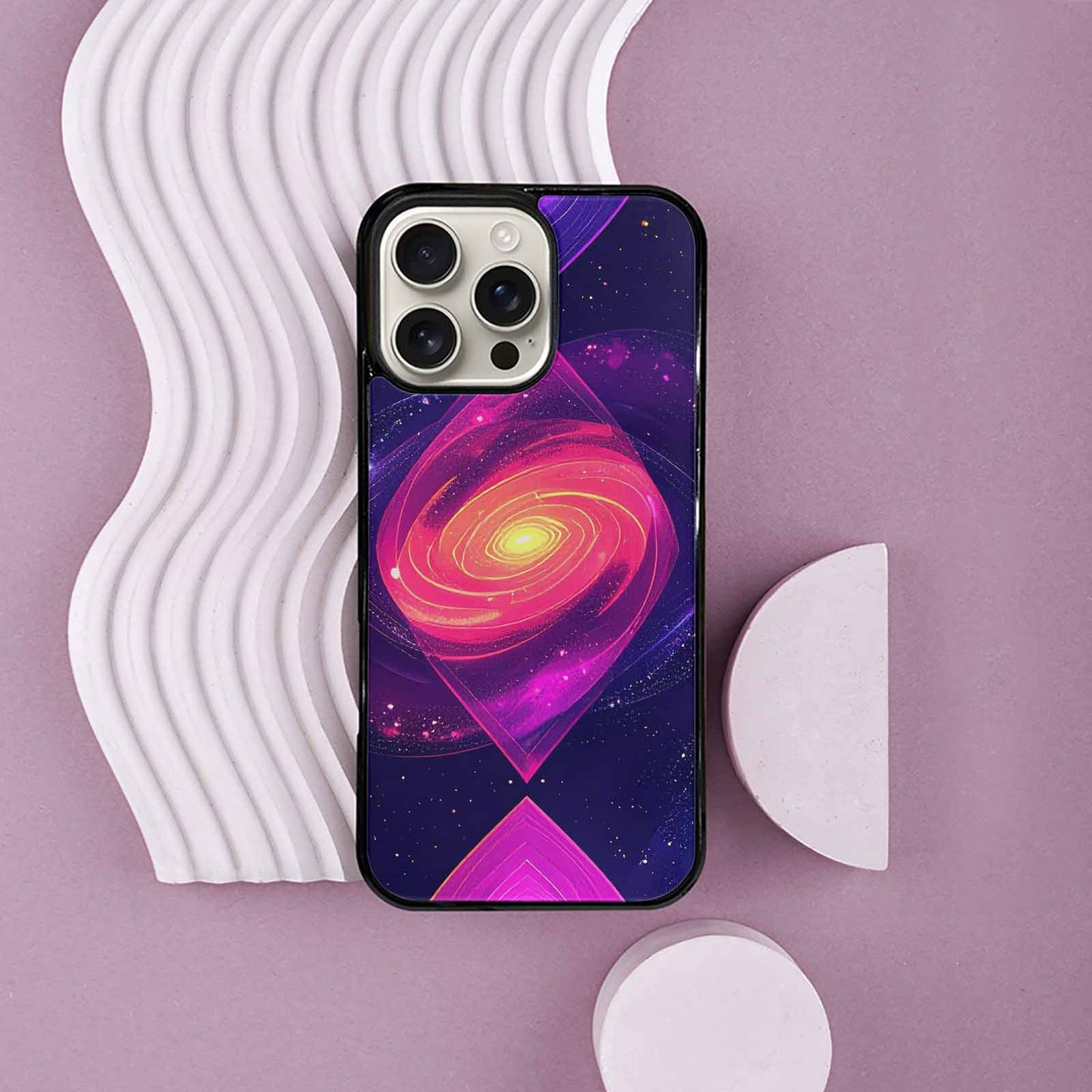 iPhone 16 Pro Max Case — Rose Galaxy Art Seamless Pattern Vibrant, Custom Phone Case