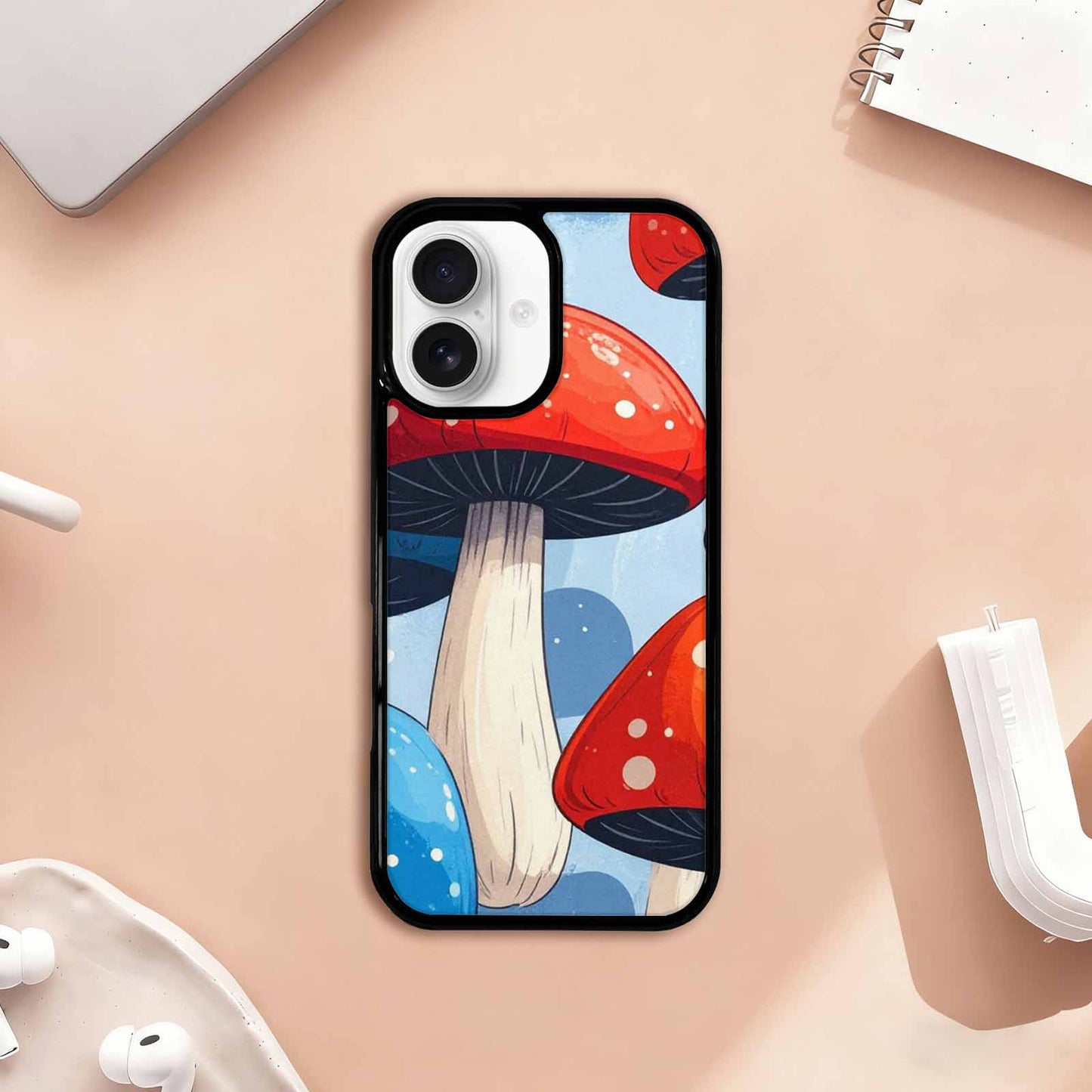 iPhone 17 Case — Vivid Winter Mushroom Cartoon Cute, Custom Print Case Cover