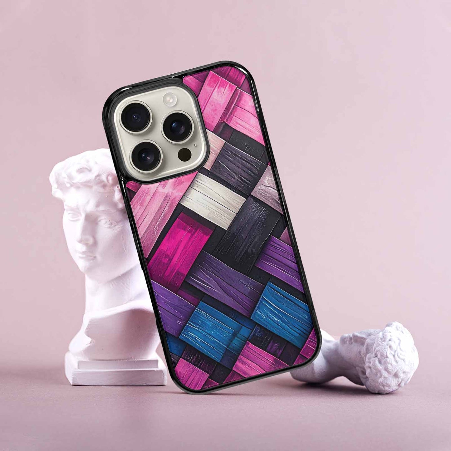 iPhone 16 Pro Case — Genderfluid Flag Color Theme Small Rainbow, Custom Print Case Cover