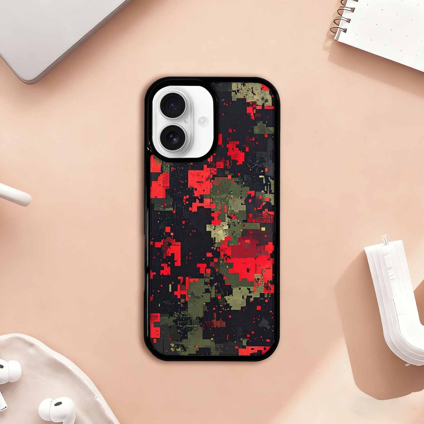 iPhone 17 Case — Small Military Camouflage Blotch Camo, Unique Phone Case Design
