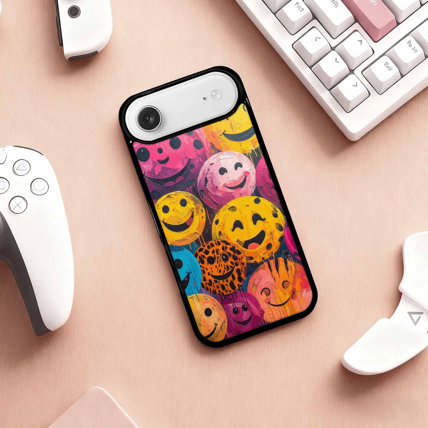 iPhone 17 Air Case — Smiley Faces Animal Printsmile Animal Print, Custom Art Phone Cover