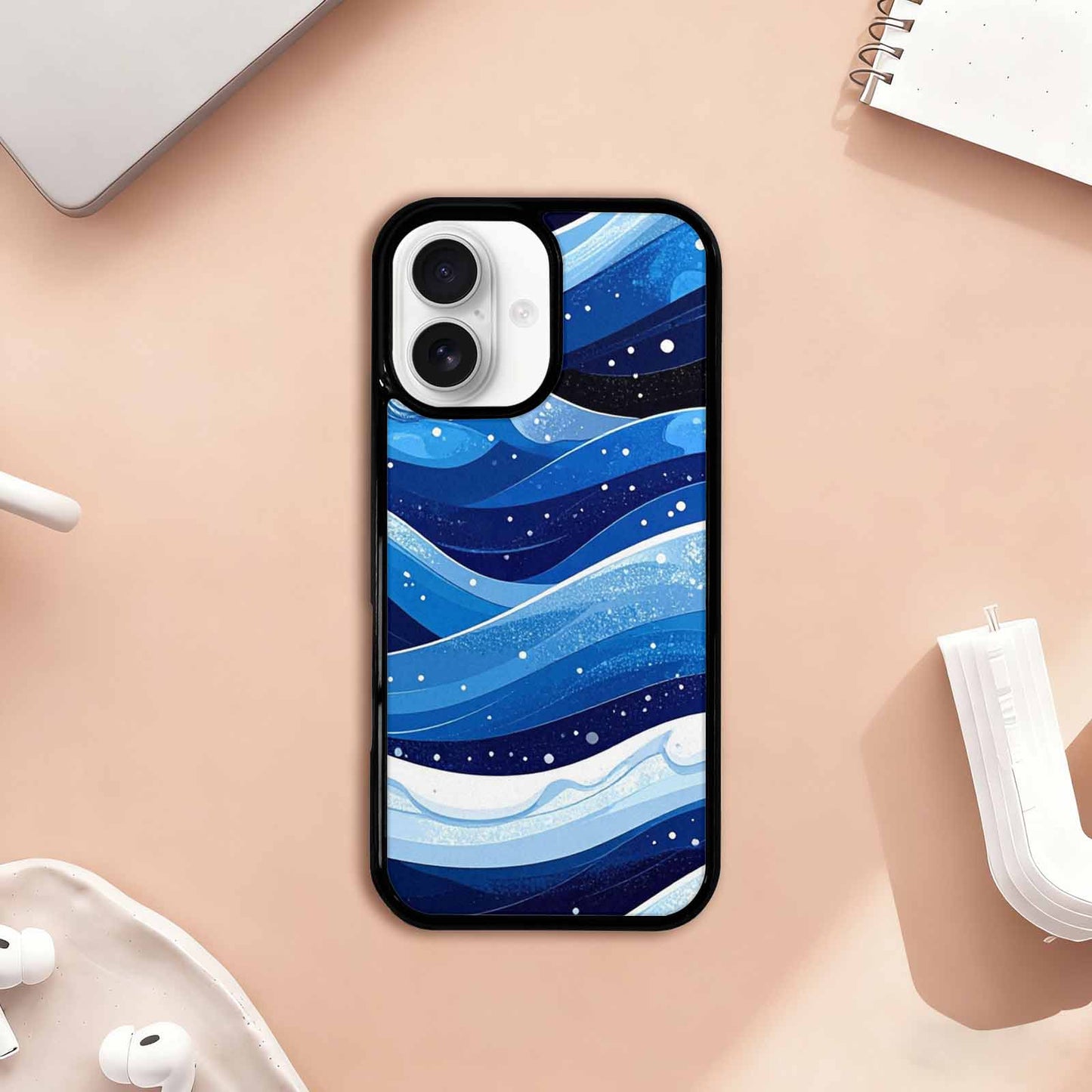 iPhone 17 Case — Glossy Winter Wave Cartoon Cute, Custom Phone Case
