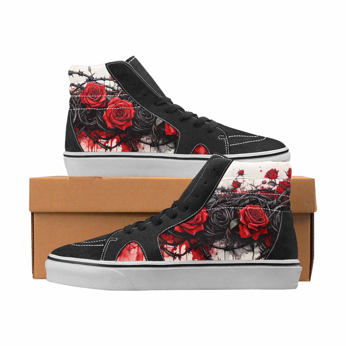 Barbed Wire Coil Custom Shoes | Women's | Freaky Shoes®