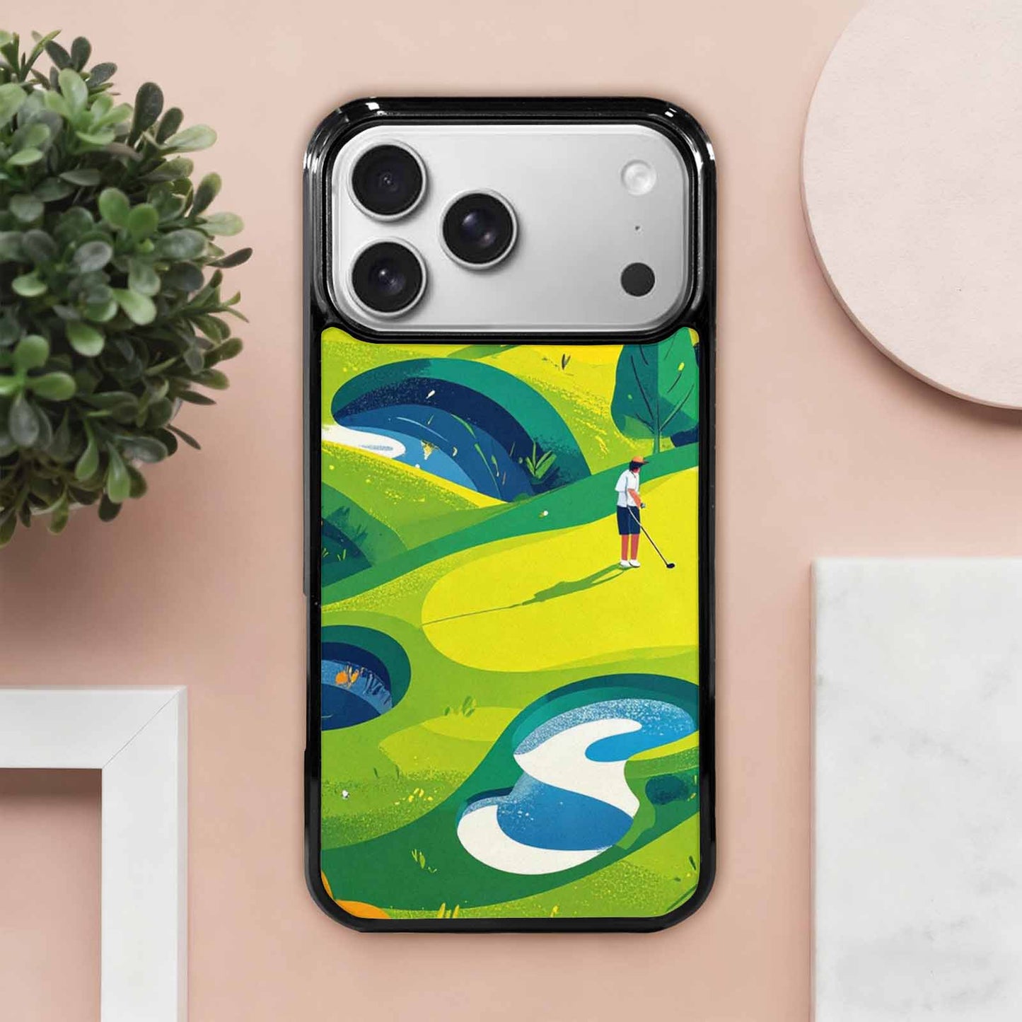 iPhone 17 Pro Max Case — Golf Cartoon Art Pattern Cartoon Cute, Custom Phone Case