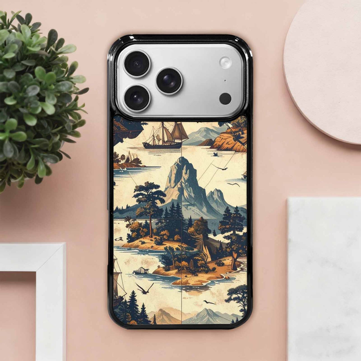 iPhone 17 Pro Max Case — Vintage Travel Artwork Pattern Retro Vintage, Custom Made Phone Cover