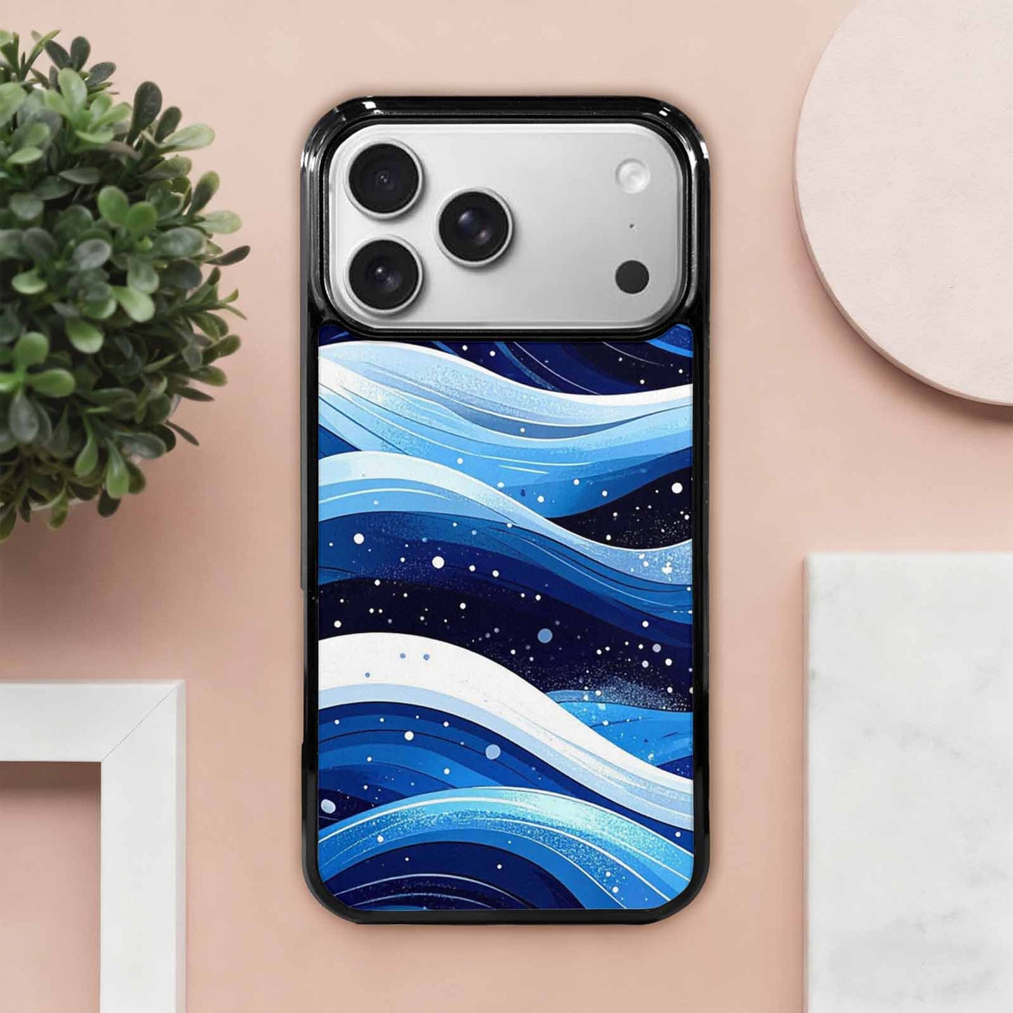 iPhone 17 Pro Max Case — Glossy Winter Wave Cartoon Cute, Original Design Phone Case