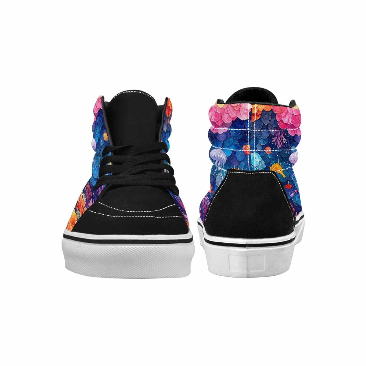 MEN'S Fish Scale Coral High Top Canvas Surreal Sneakers