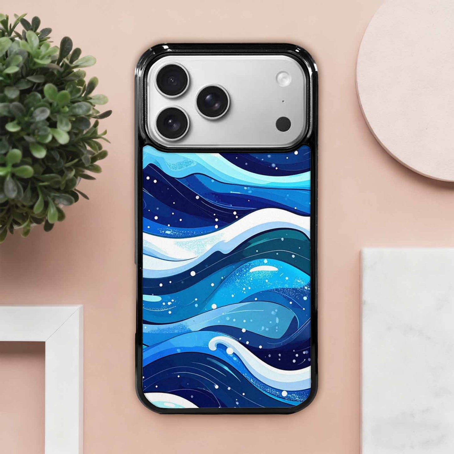 iPhone 17 Pro Max Case — Glossy Winter Wave Cartoon Cute, Custom Phone Case