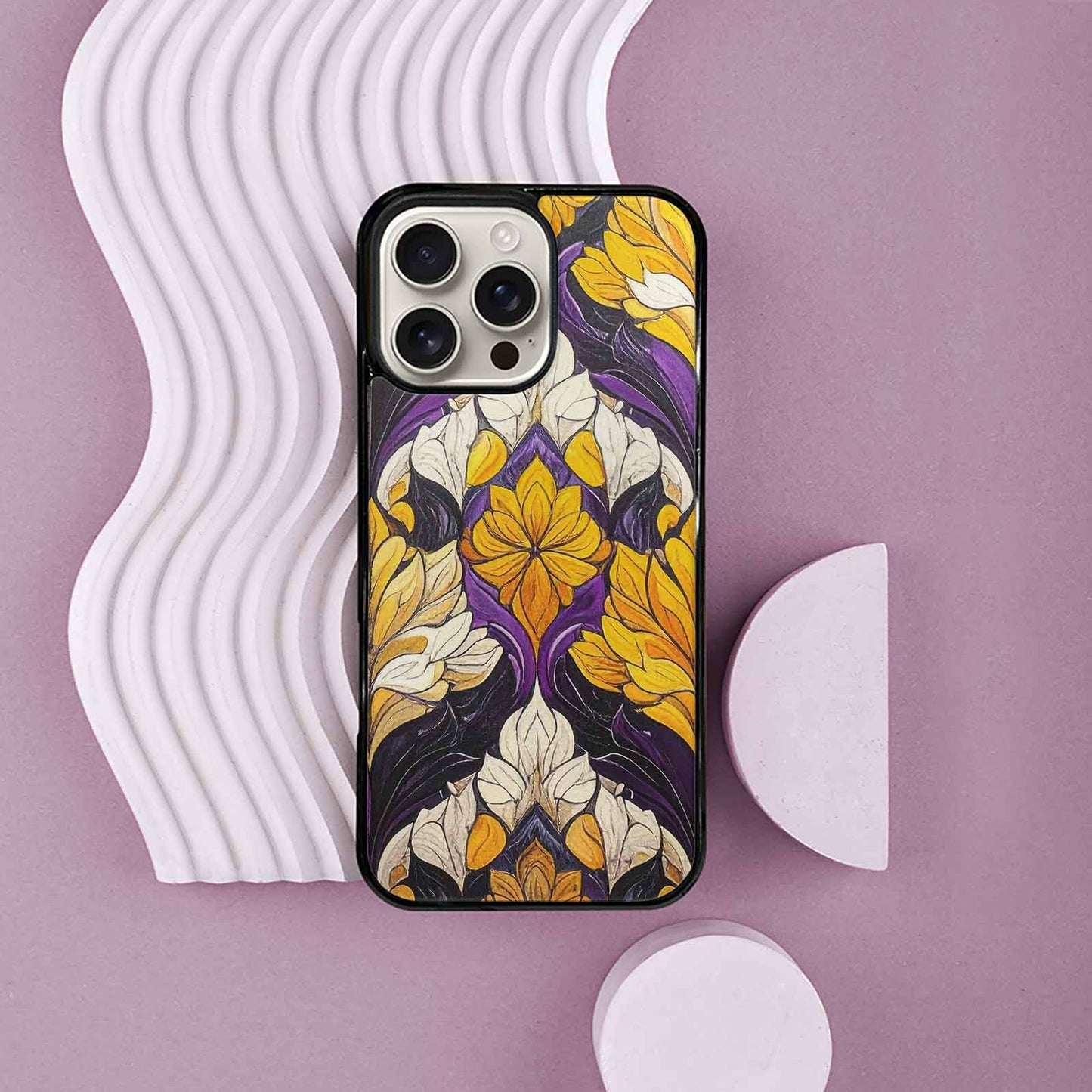 iPhone 16 Pro Max Case — Nonbinary Flag Color Theme Small Rainbow, Personalized Phone Case