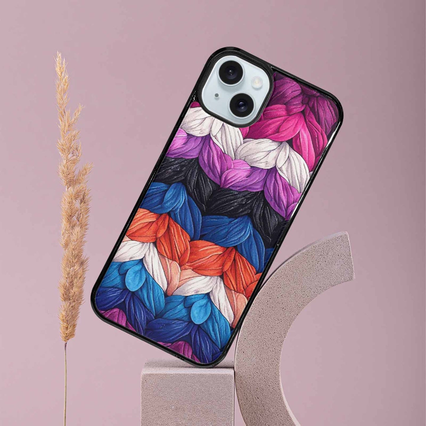 iPhone 15 Plus Case — Genderfluid Flag Color Theme Small Rainbow, Custom Made Phone Cover