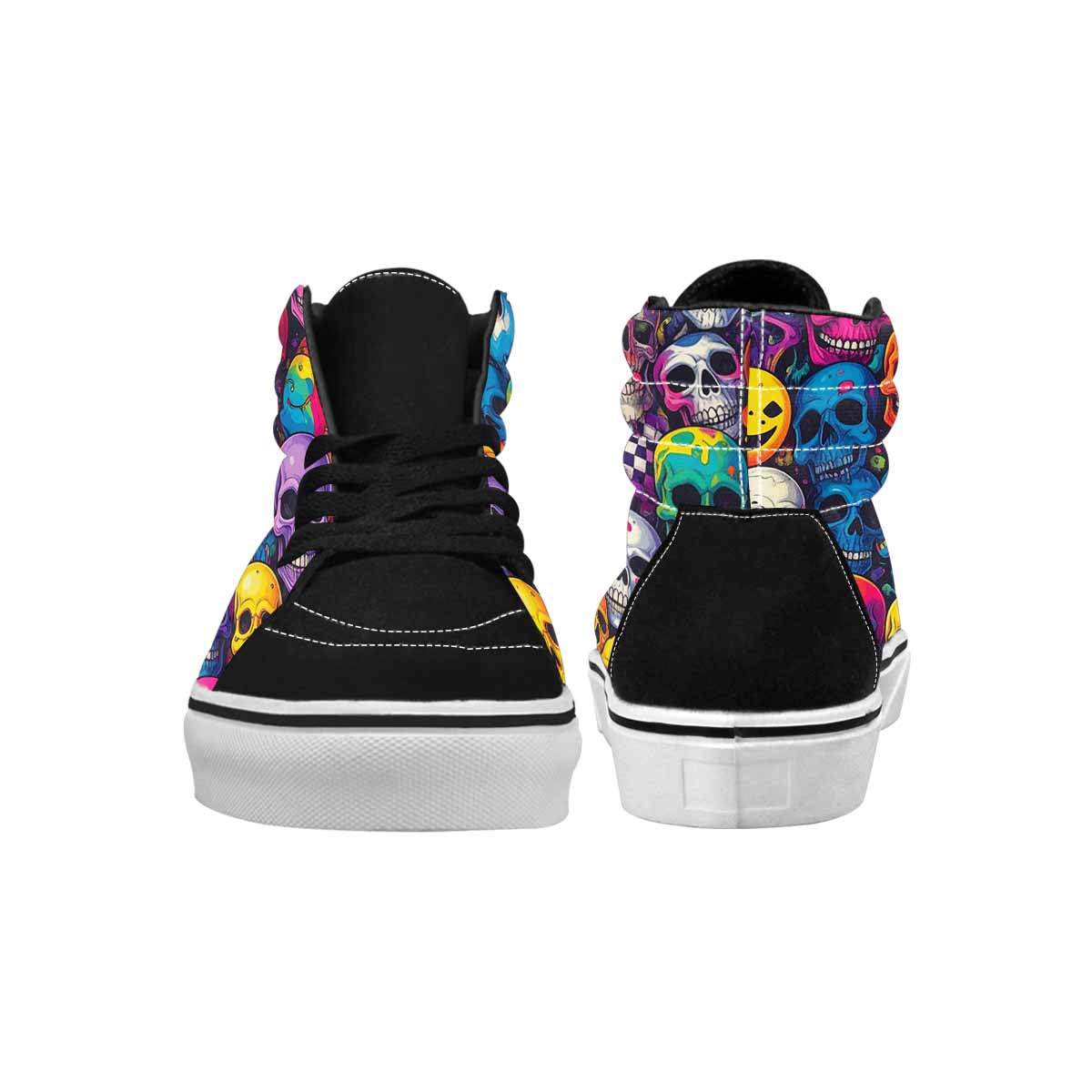 WOMEN'S Skeleton People Face High Top Canvas Dark Academia Shoes