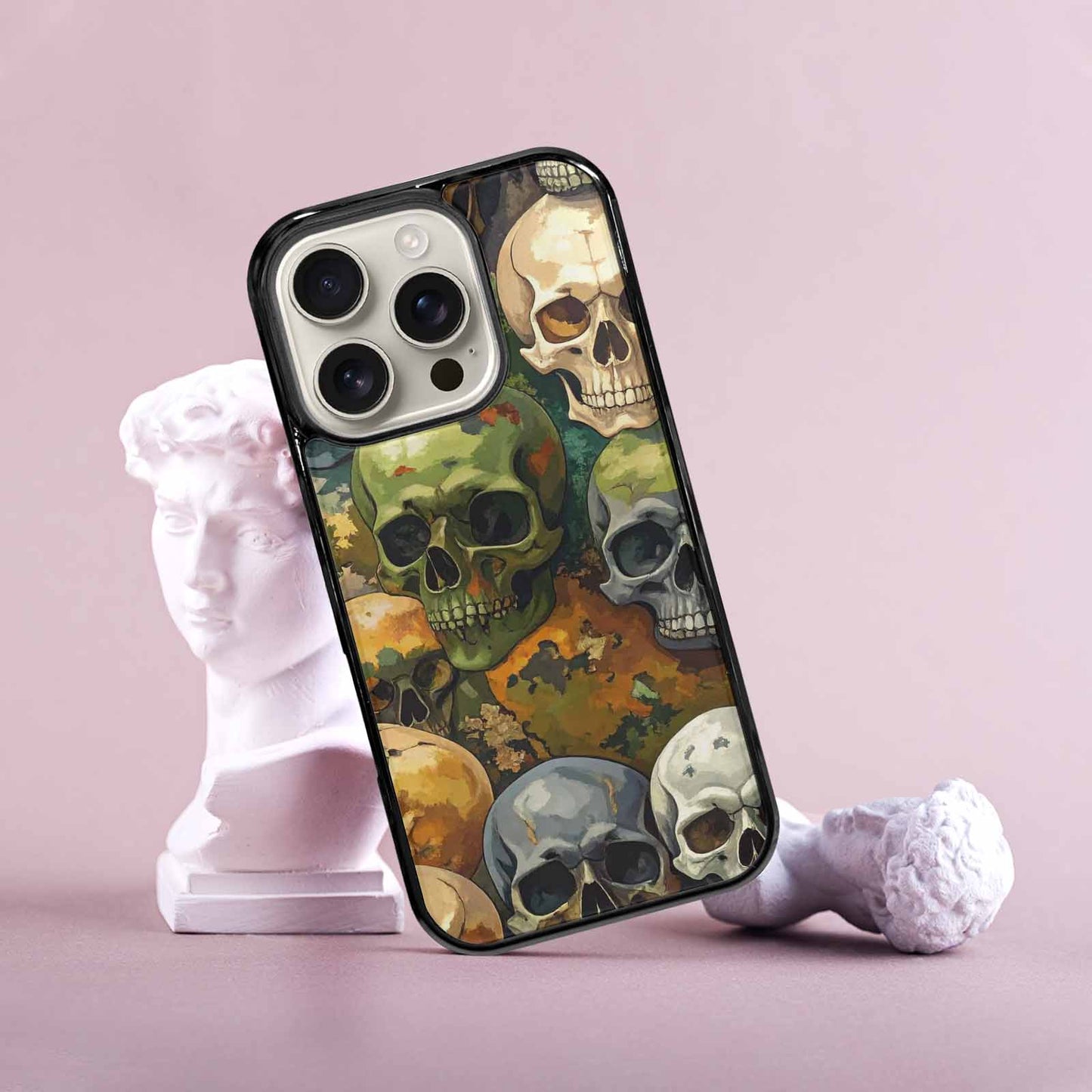 iPhone 16 Pro Case — Skulls Camoskulls Pattern Hu Bti, Custom Print Case Cover
