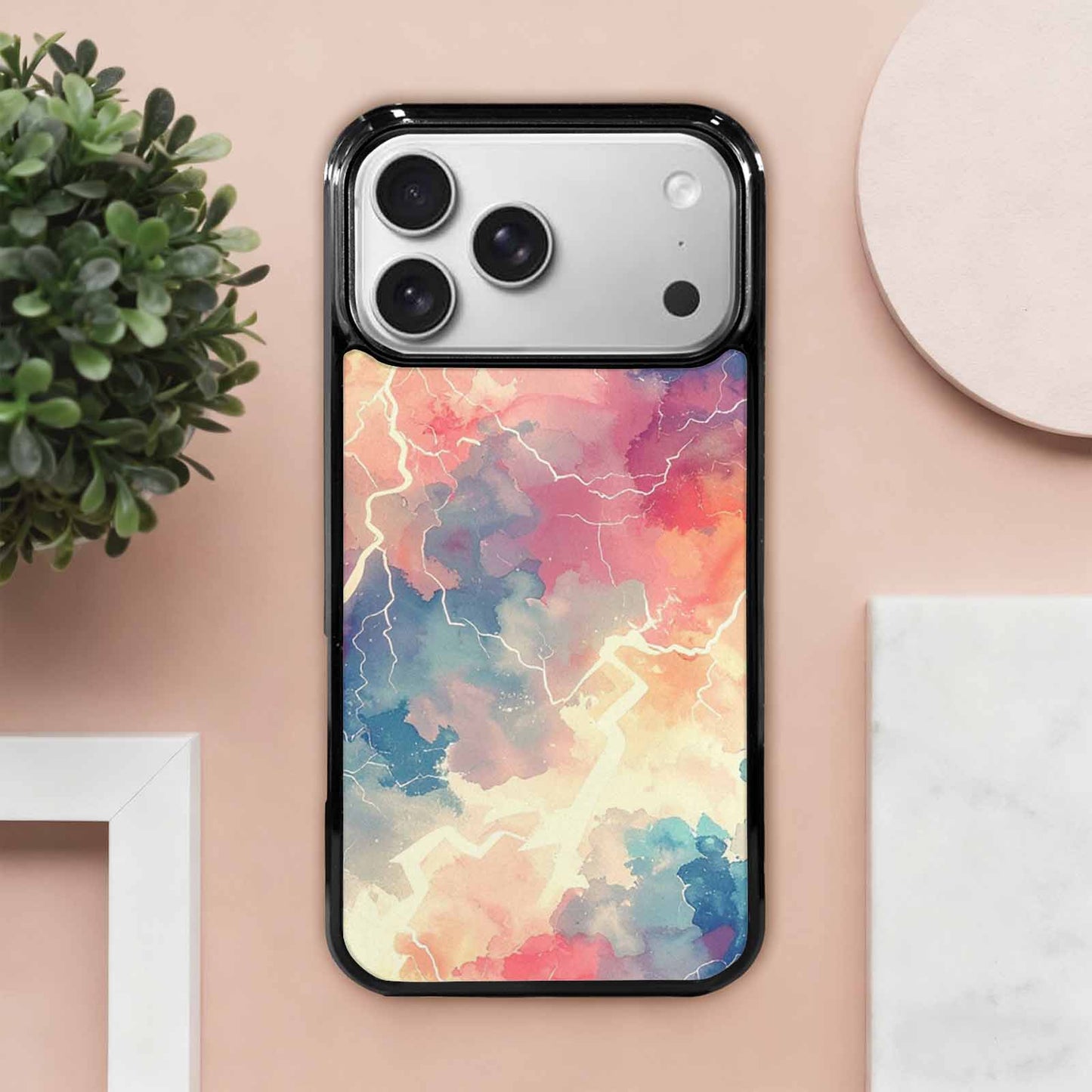 iPhone 17 Pro Max Case — Vintage Spring Lightning Retro Vintage, Custom Made Phone Cover