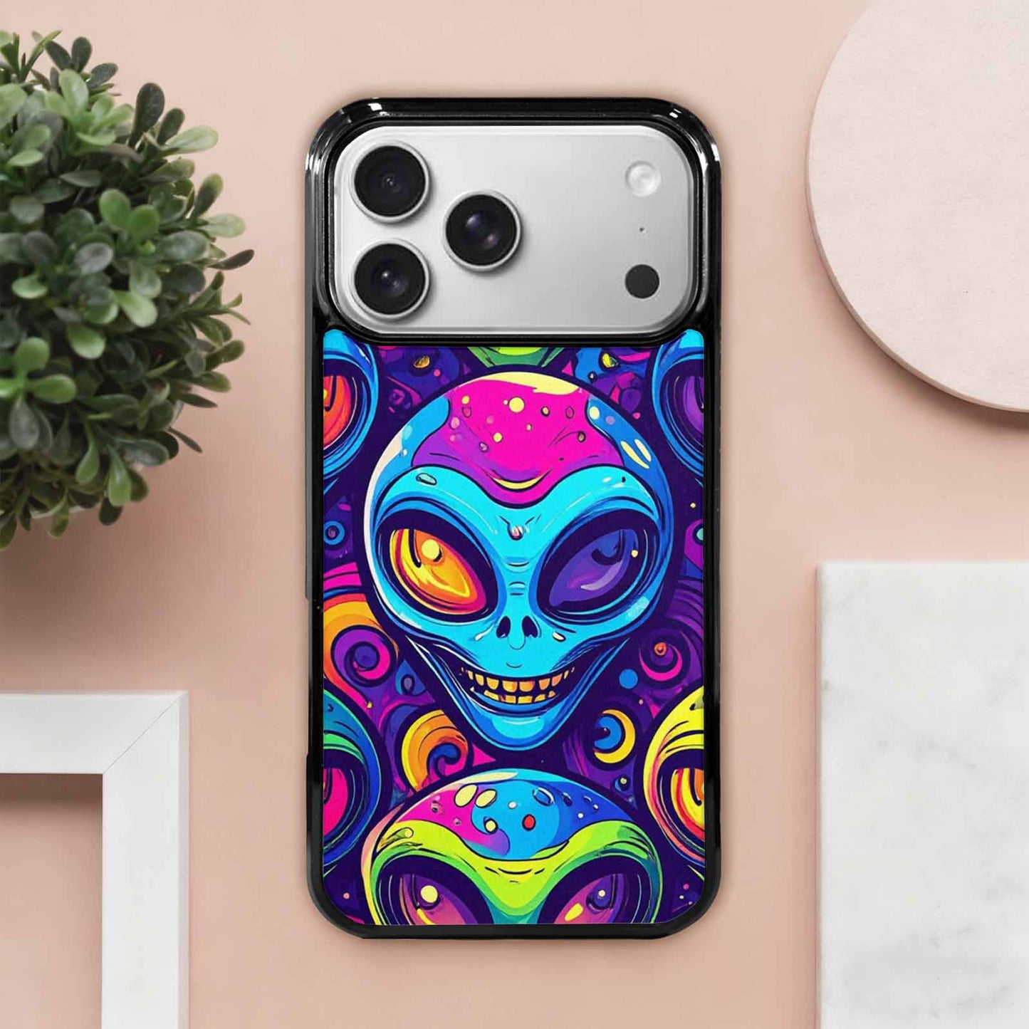iPhone 17 Pro Max Case — Alien Ufo Cartoon Art Alien Scifi, Original Design Phone Case