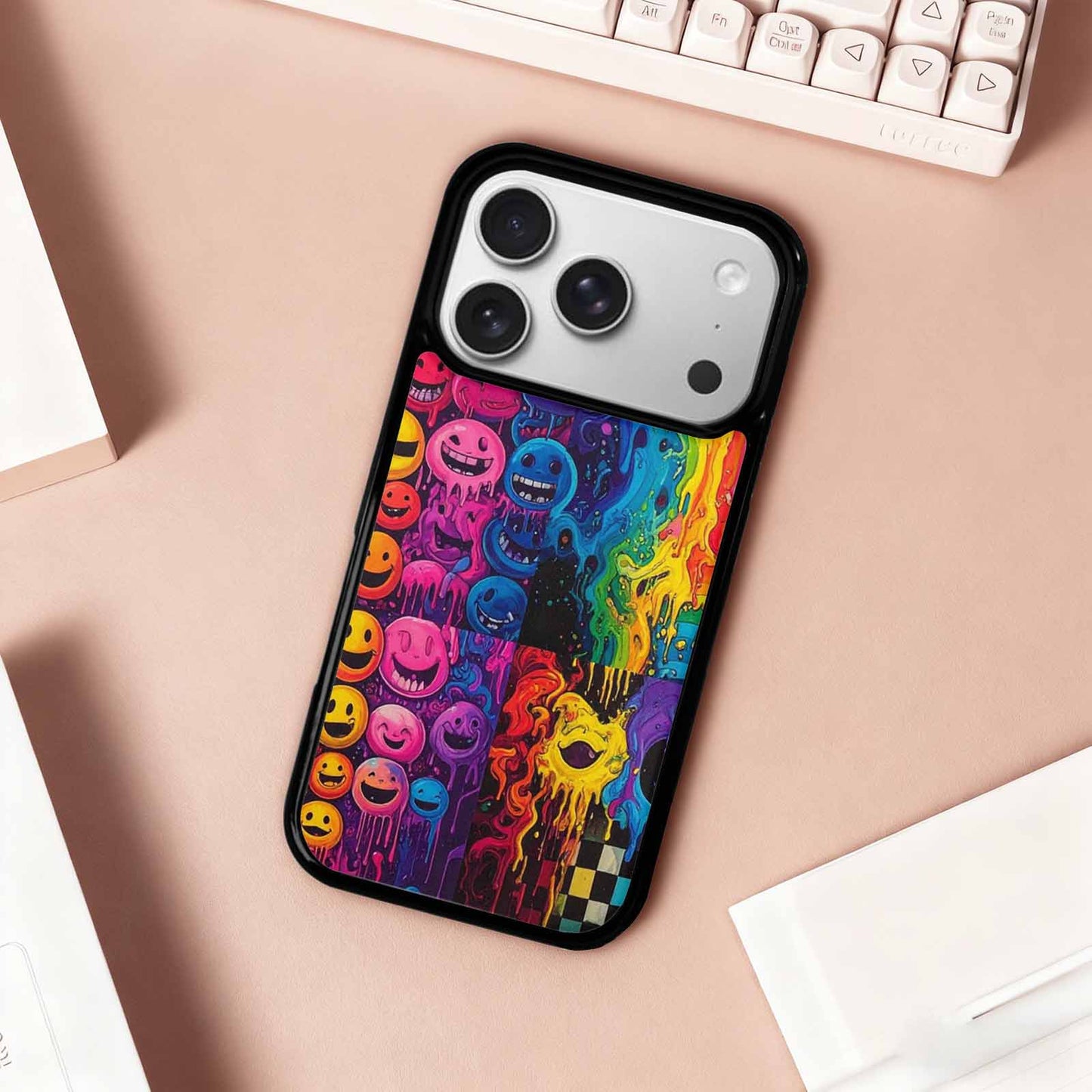 iPhone 17 Pro Case — Small Yellow Smiley Face Acid Original, Original Design Phone Case