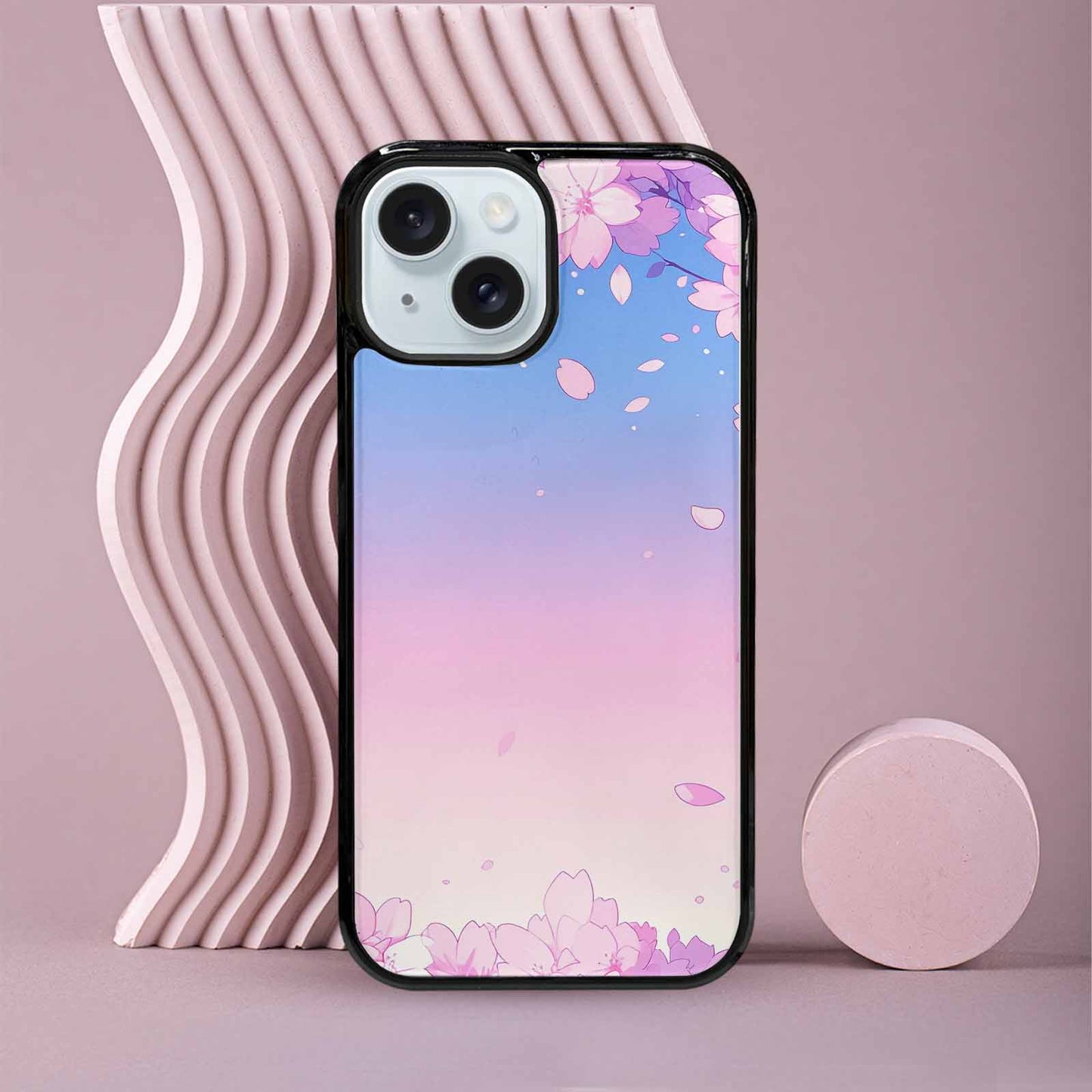 iPhone 15 Case — Anime Cherry Blossom Custom, Custom Printed Phone Case