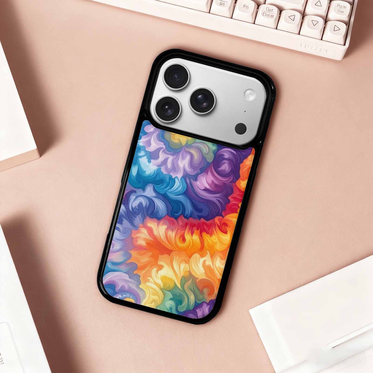 iPhone 17 Pro Case — Tie Dye Swirls Tie Dye Tie, Customized Protective Case