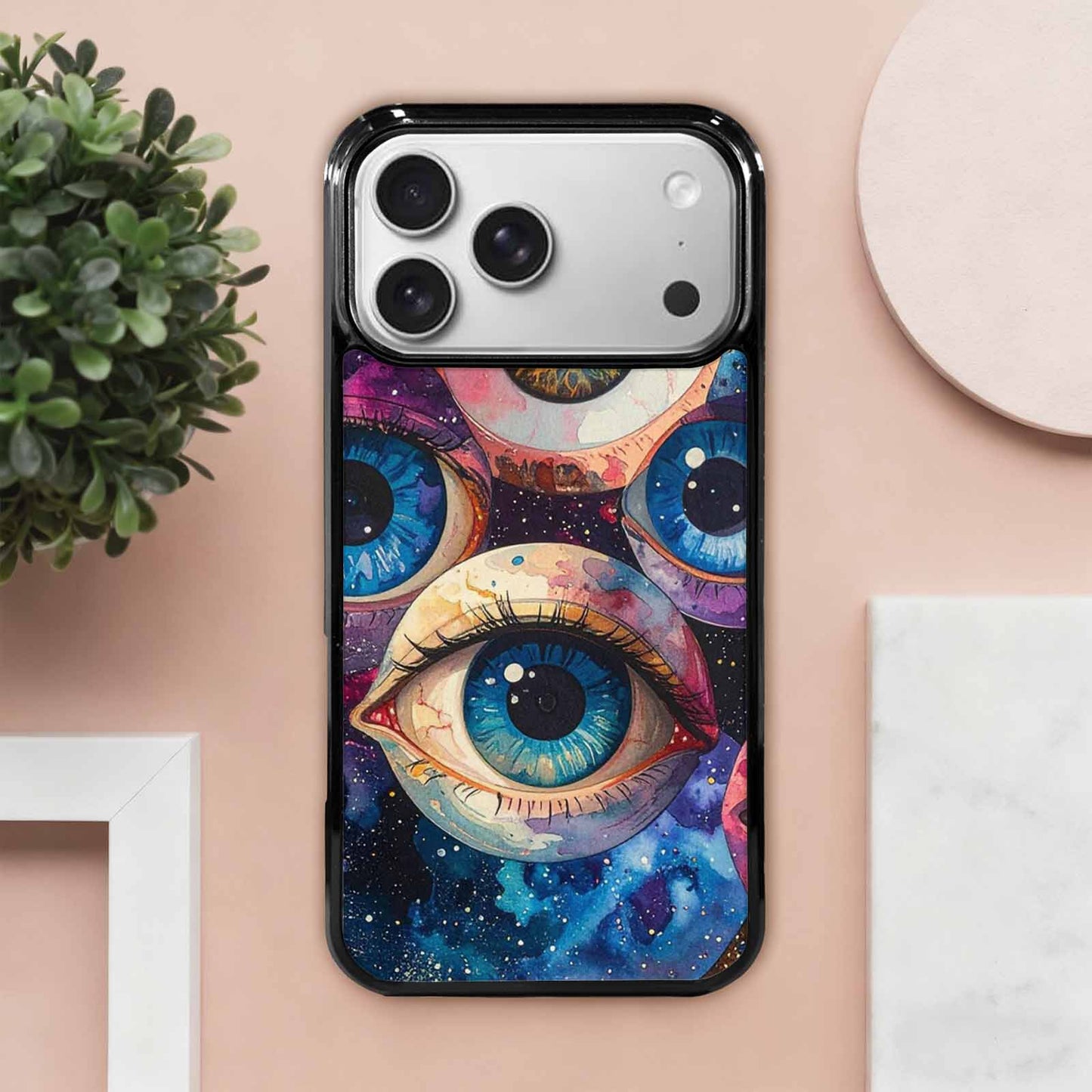 iPhone 17 Pro Max Case — Seamless Tileable Pattern Of Galaxy Space, Custom Art Phone Cover