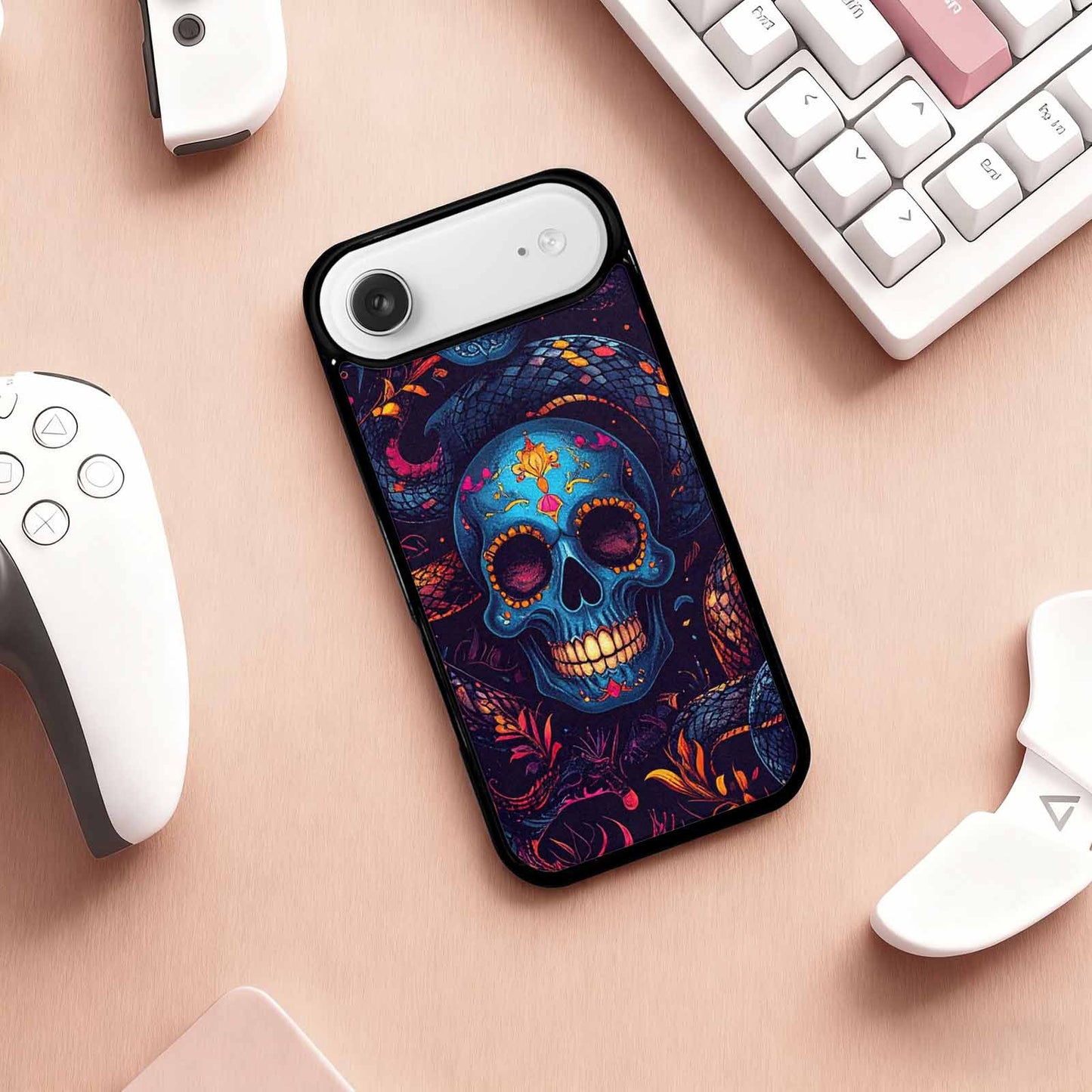 iPhone 17 Air Case — Snake Skulls Print Gothic Skulls, Custom Print Case Cover
