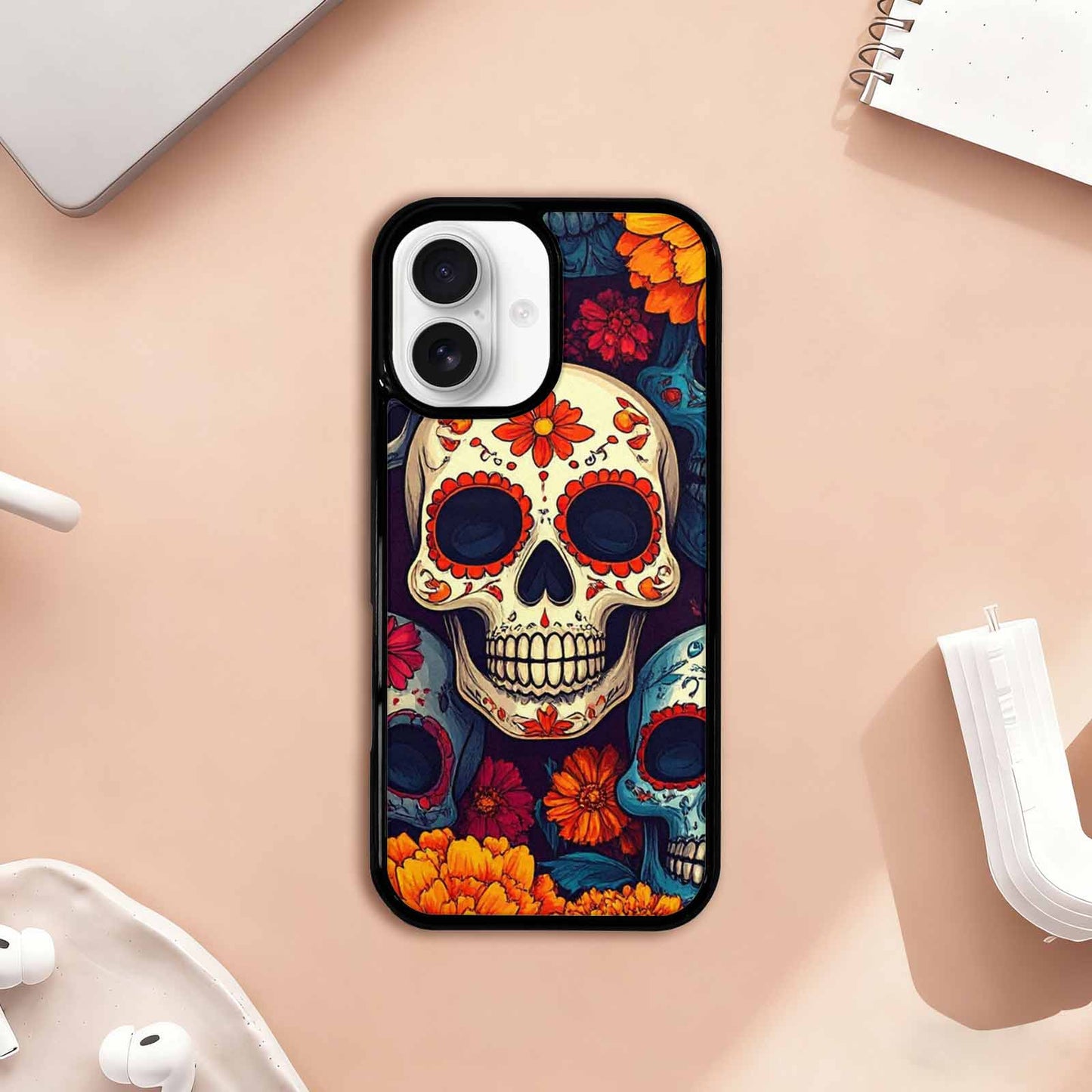 iPhone 17 Case — Skull Dark Art Gothic Print Gothic, Custom Made Phone Cover