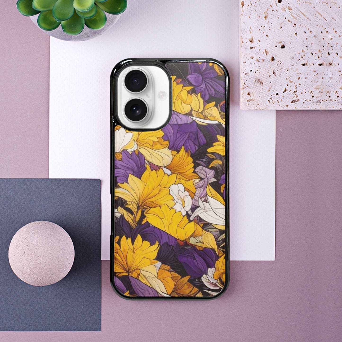 iPhone 16 Case — Nonbinary Flag Color Theme Small Rainbow, Unique Phone Case Design