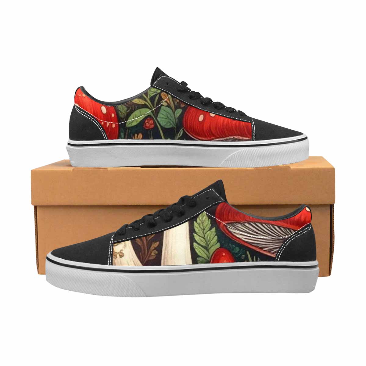 WOMEN'S Mushroom Canvas Lace-Up Dreamcore Sneakers