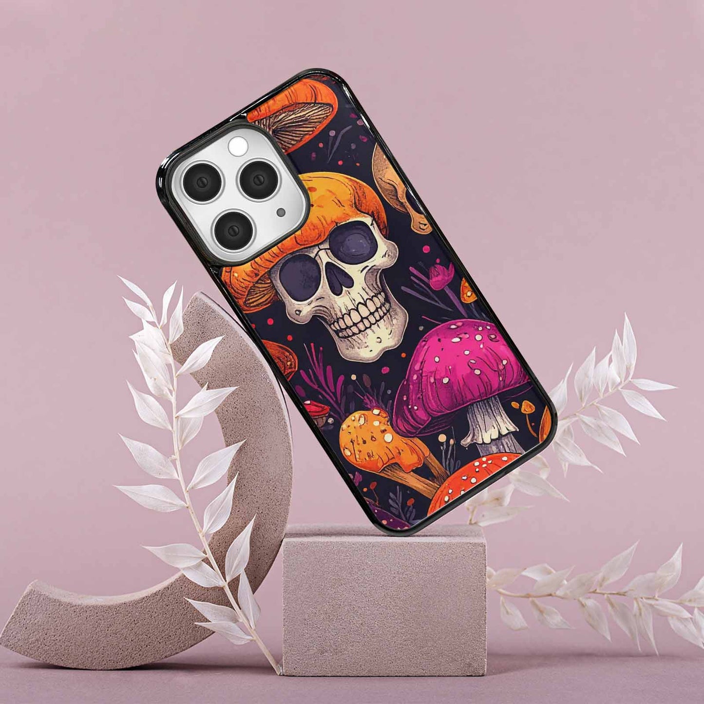 iPhone 15 Pro Max Case — Mushroom Skulls Custom, Custom Print Case Cover
