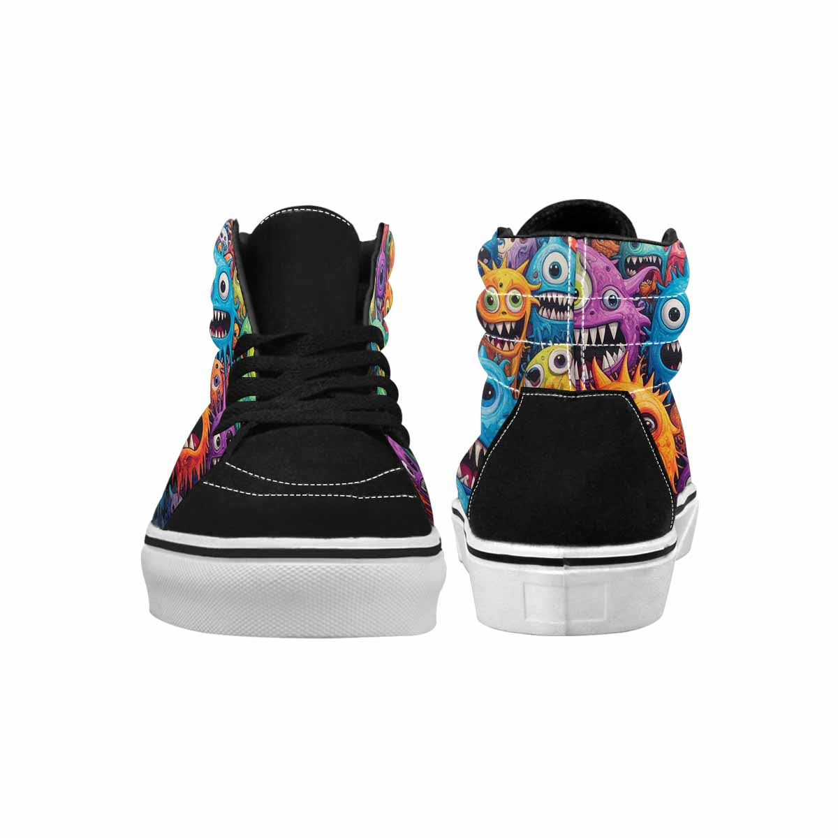 MEN'S Multi High Top Canvas Vibrant Chaos Custom Sneakers