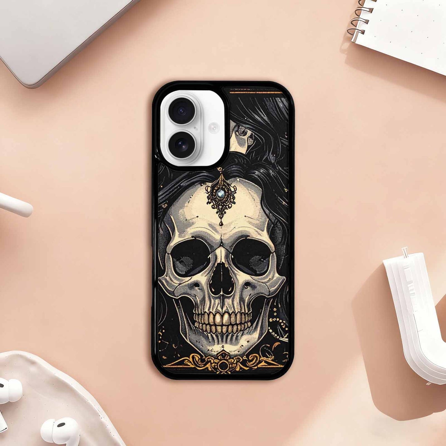 iPhone 17 Case — Skull Dark Art Gothic Print Gothic, Unique Phone Case Design