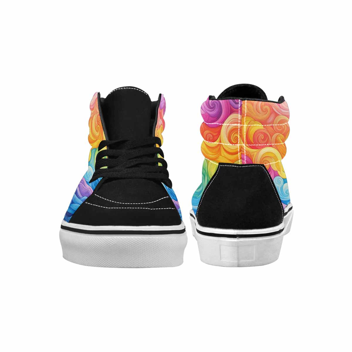 MEN'S Tie High Top Canvas Grunge Custom Shoes