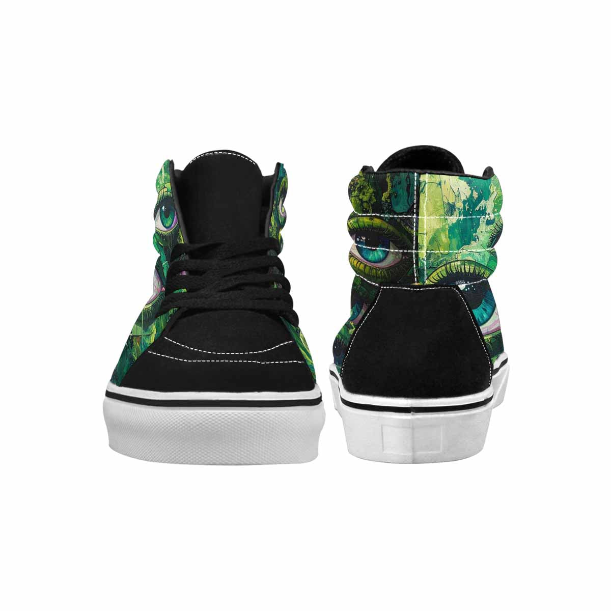 MEN'S Reptile Eye Cartoon High Top Canvas Neon Fantasy Sneakers