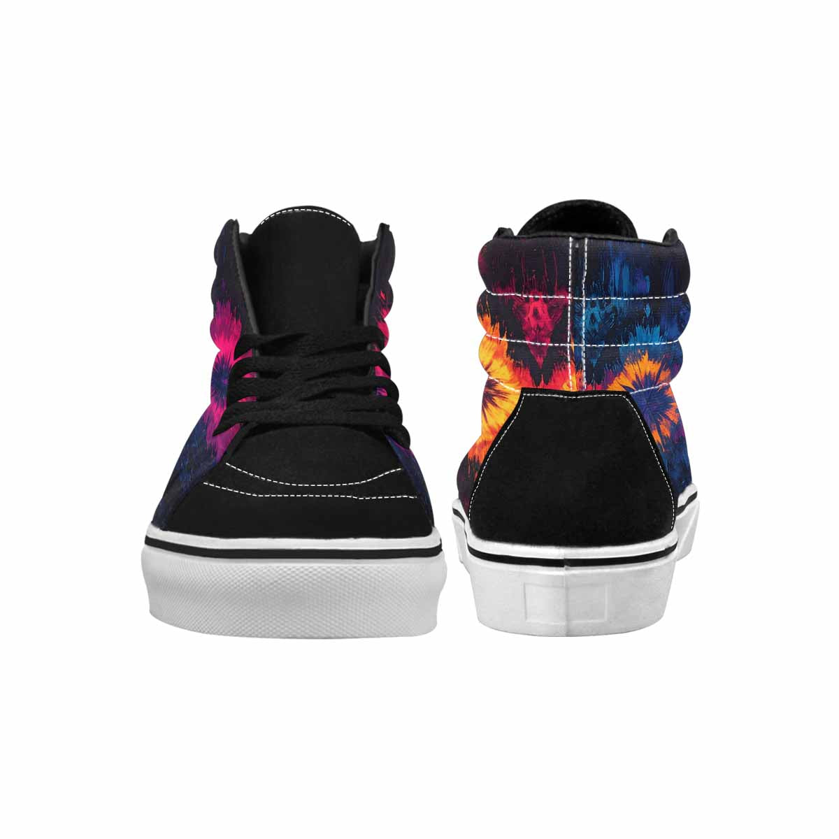 WOMEN'S Tie Dye Dark High Top Canvas Cottagecore Sneakers