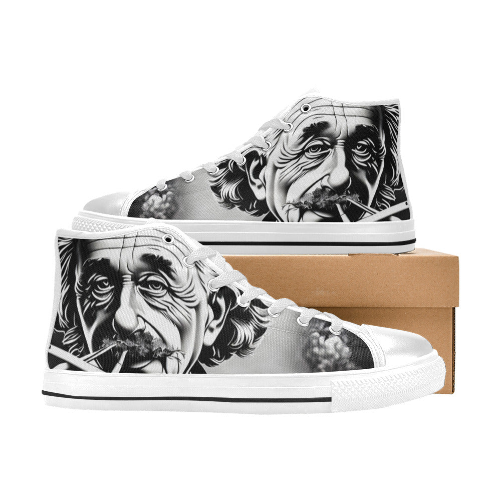 MEN'S 420 Einstein Art Men’S High Top Canvas Vibrant Chaos Shoes
