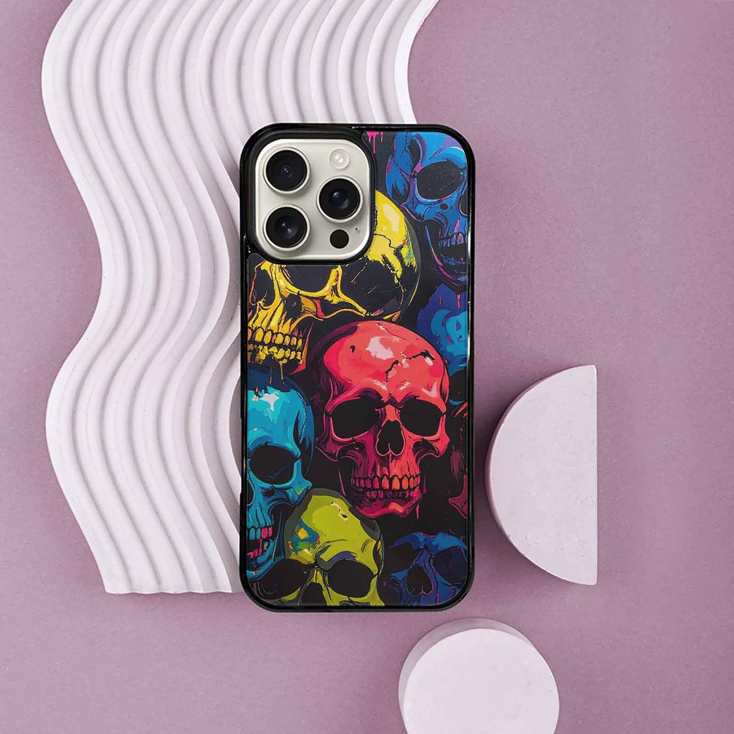 iPhone 16 Pro Max Case — 1000s Of Skulls Digital Camo Drip, Custom Designed Case Cover