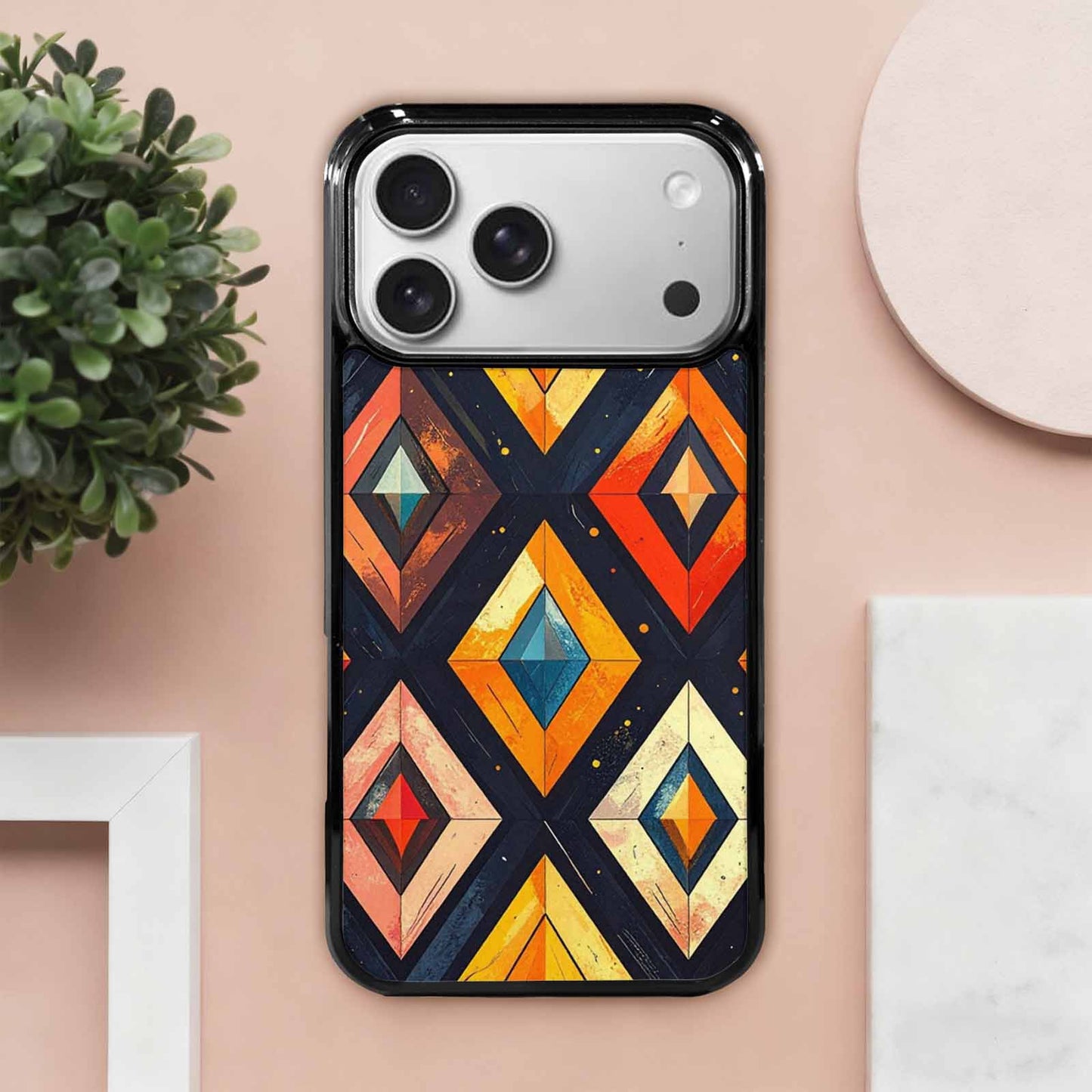 iPhone 17 Pro Max Case — Vintage Summer Diamond Retro Vintage, Customized Protective Case