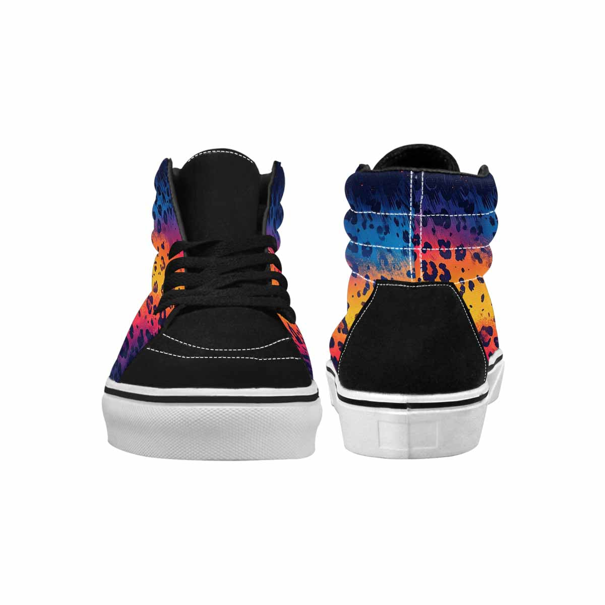 MEN'S Leopard Print Gradient High Top Canvas Surreal Shoes
