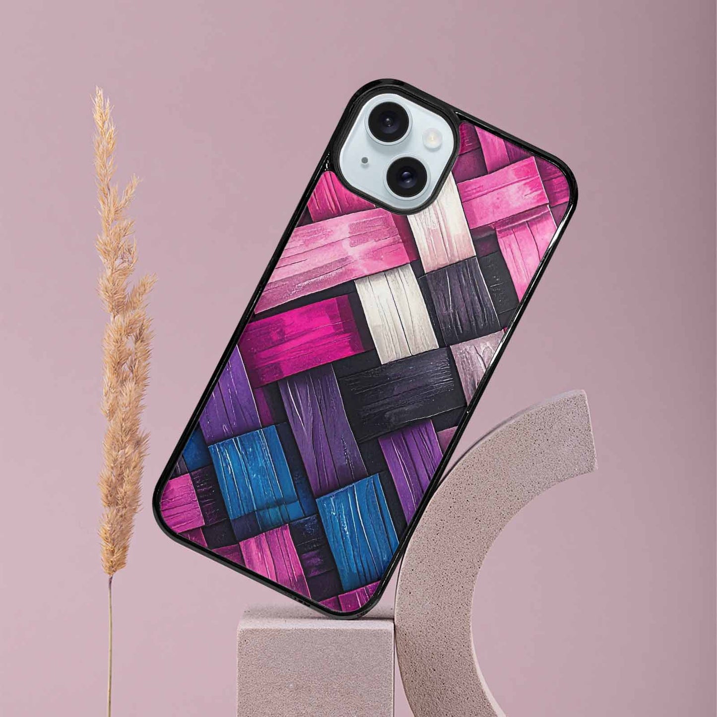 iPhone 15 Plus Case — Genderfluid Flag Color Theme Small Rainbow, Personalized Phone Case