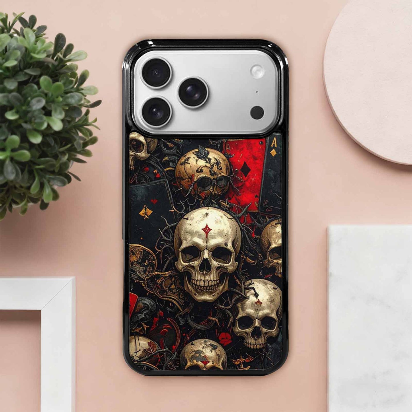 iPhone 17 Pro Max Case — Skull Dark Art Gothic Print Gothic, Custom Art Phone Cover