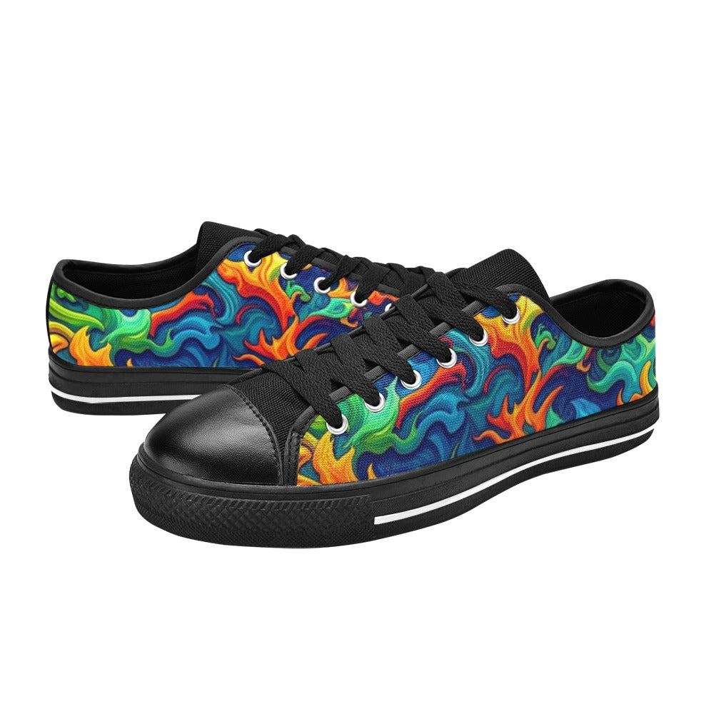 MEN'S Psychedelic Camo Rhythm Low Top Canvas Vivid Shoes