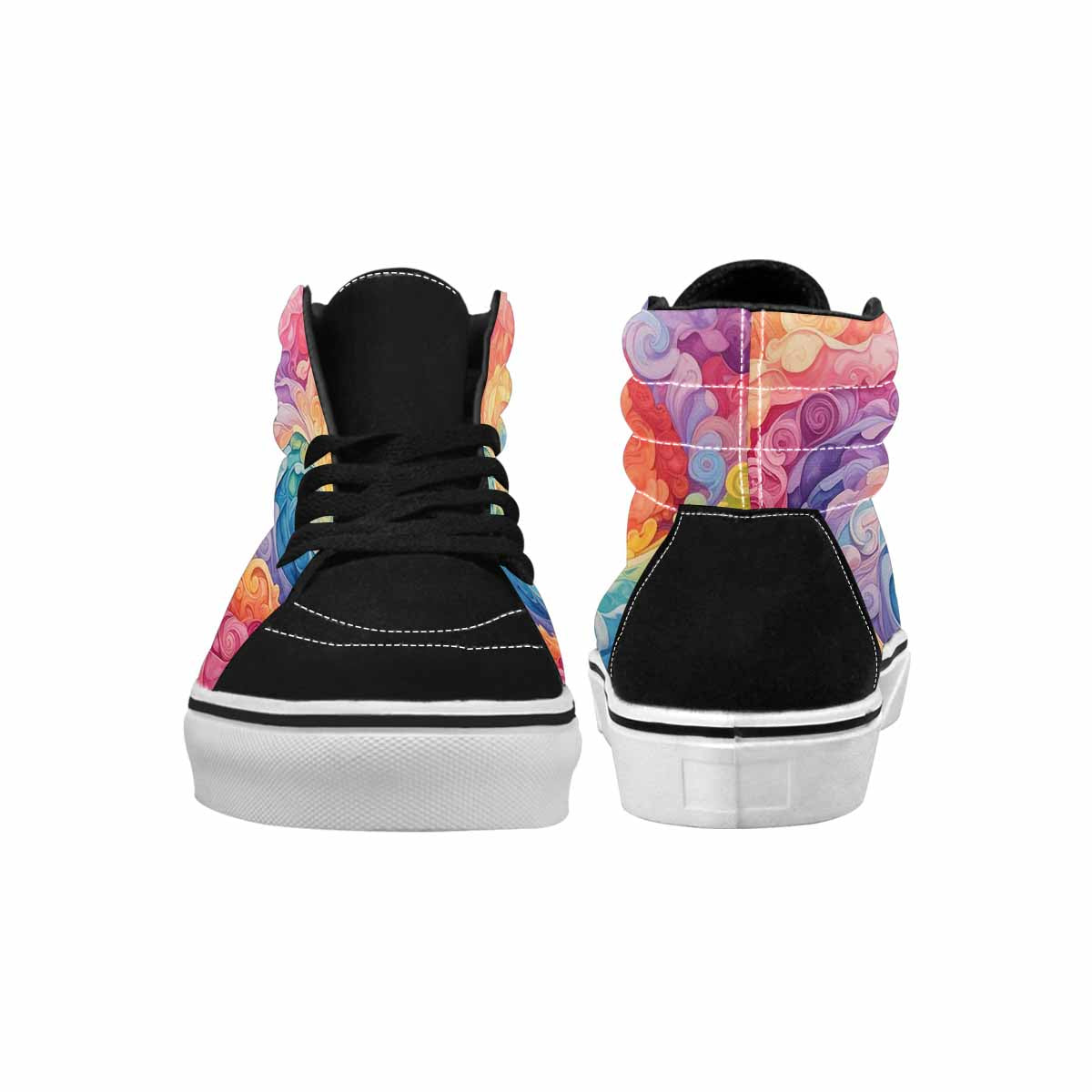 MEN'S Tie High Top Canvas Melting Art Sneakers