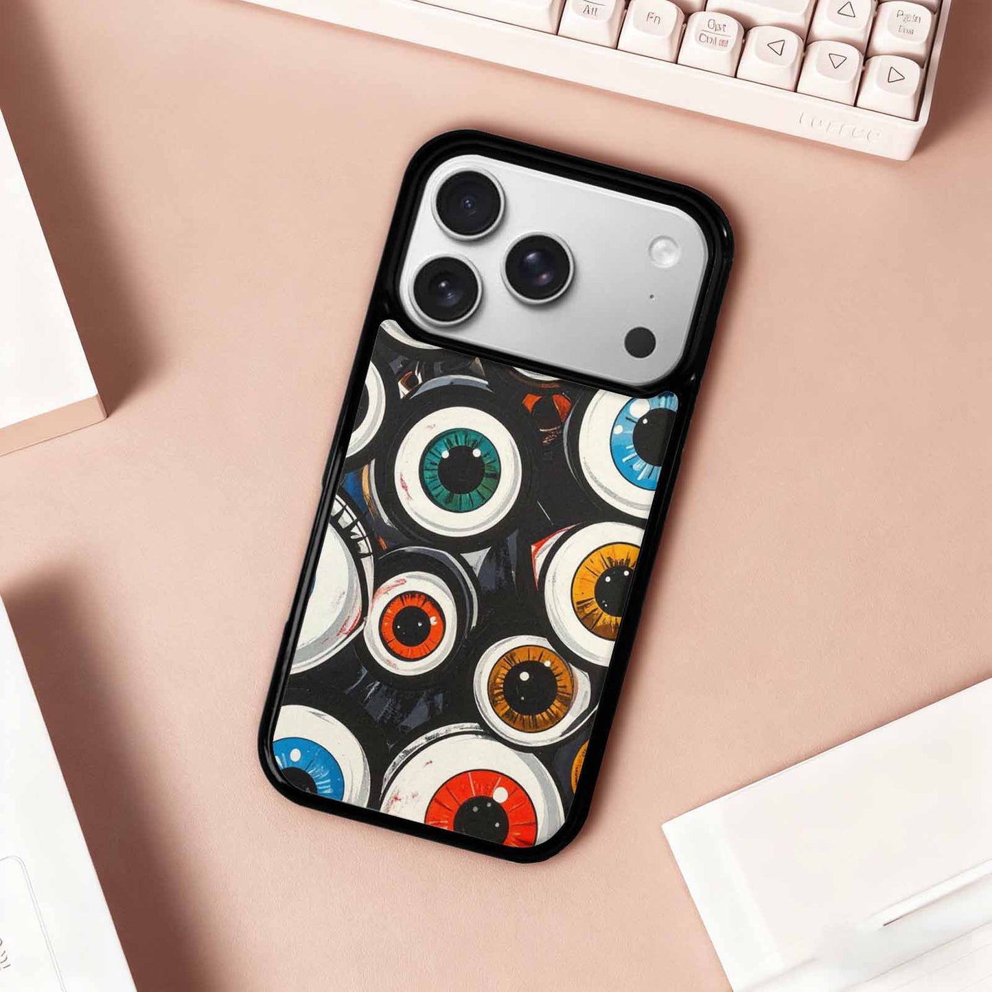 iPhone 17 Pro Case — Googly Cartoon Eyeballs Cartoon Cute, Custom Designed Case Cover
