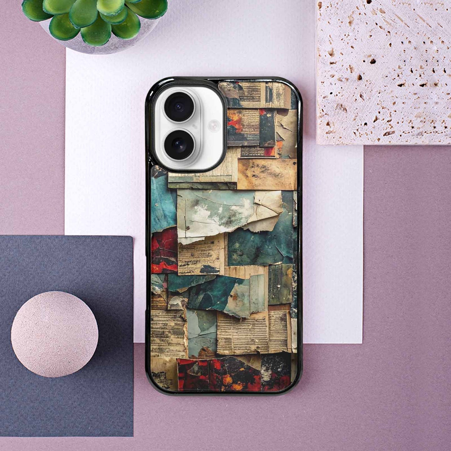 iPhone 16 Case — Distressed Grunge Texture Pattern Hundreds Of, Unique Phone Case Design