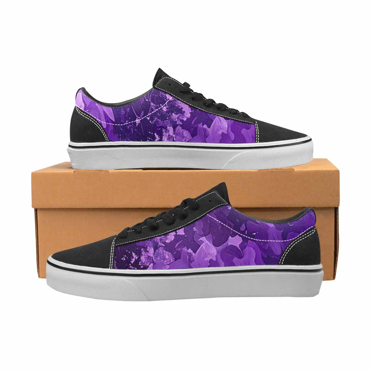 MEN'S Military Camouflage Blotch Canvas Lace-Up Surreal Custom Shoes