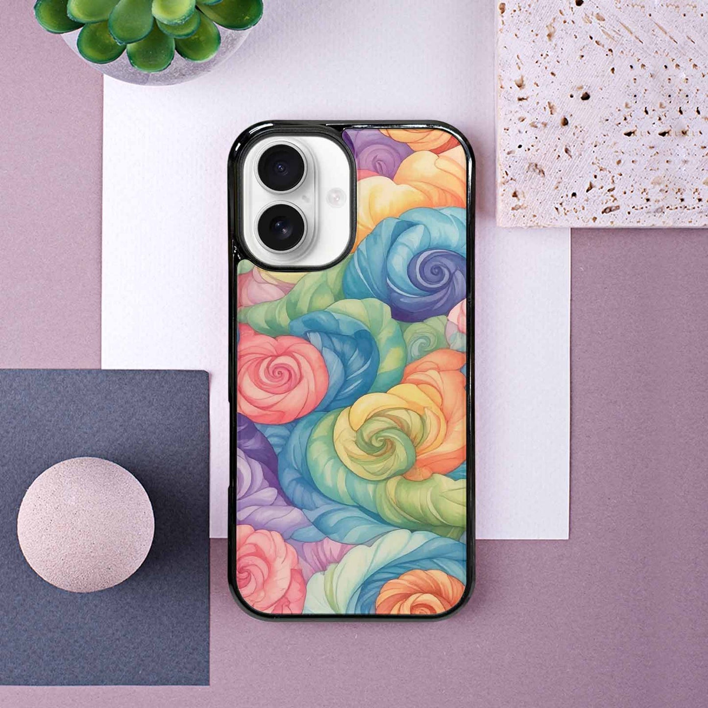 iPhone 16 Case — Tie Dye Swirls Tie Dye Swirls, Custom Phone Case