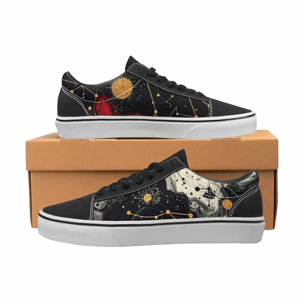 WOMEN'S Zodiac Constellation Lace-Up Canvas Dreamcore Custom Shoes