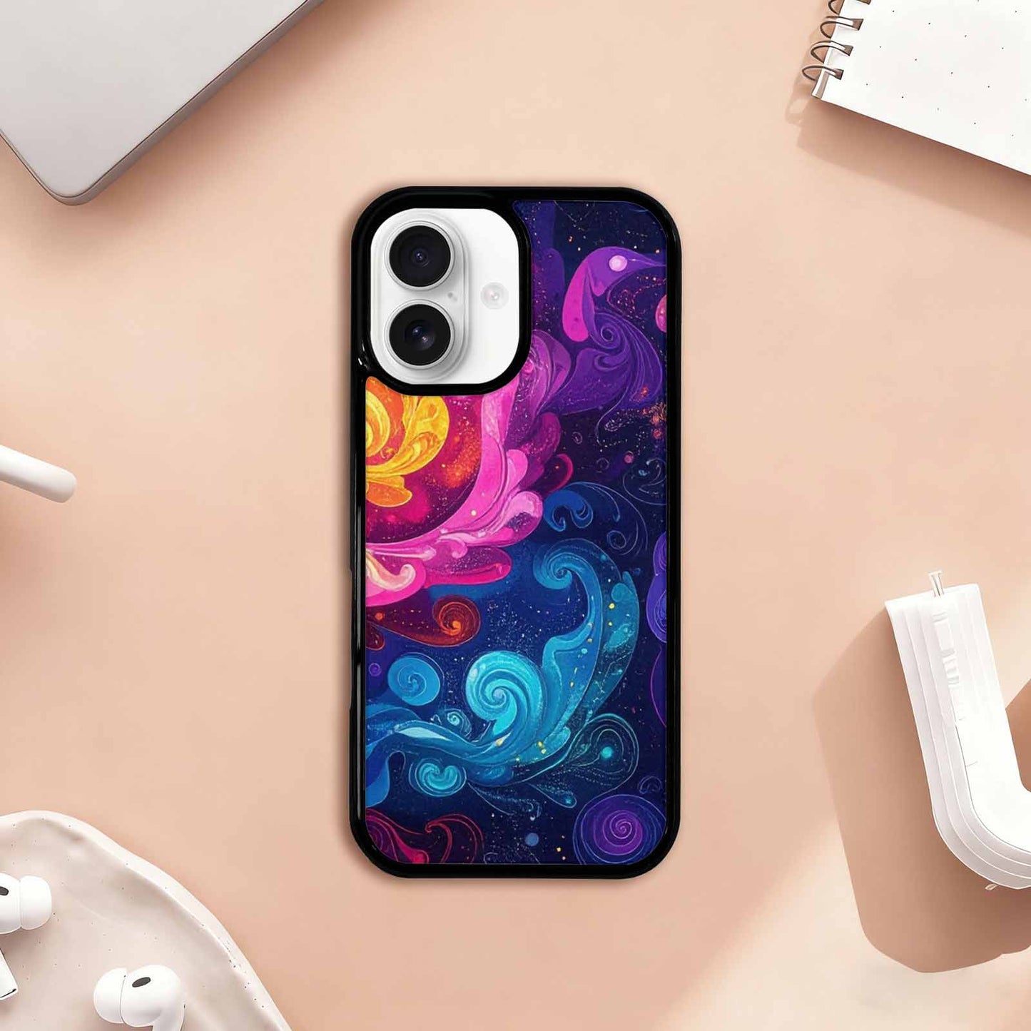 iPhone 17 Case — Rose Galaxy Art Seamless Galaxy Space, Custom Art Phone Cover