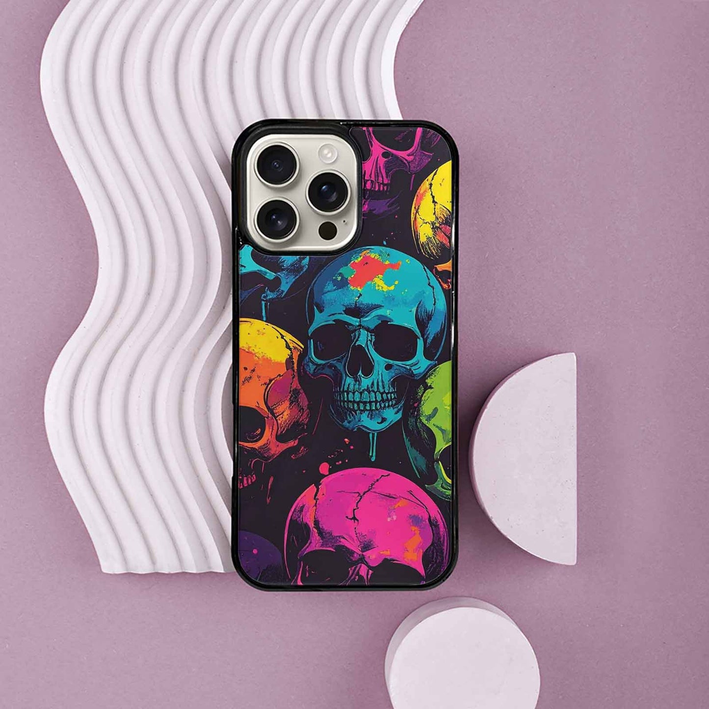 iPhone 16 Pro Max Case — 1000s Of Skulls Digital Camo Drip, Personalized Phone Case